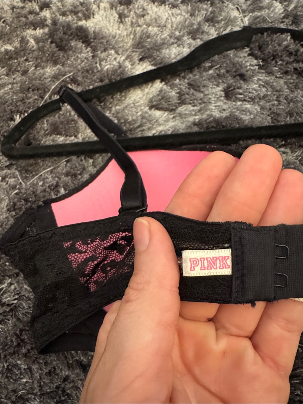 PINK Victoria's Secret Lace everyday t shirt Bra in Black and white - Picture 5 of 8